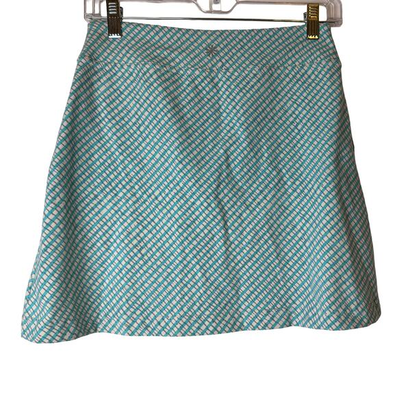 Athleta White & Turquoise Skort with Secure-Zip Pocket - Size XS - Picture 2 of 9